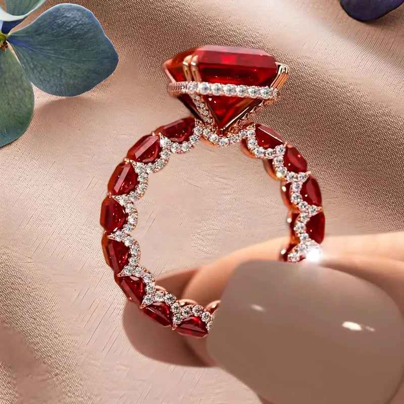 Heart of Fire"❤️‍🔥Regal Ruby Ring By Vistawall®