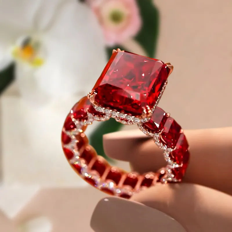 Heart of Fire"❤️‍🔥Regal Ruby Ring By Vistawall®