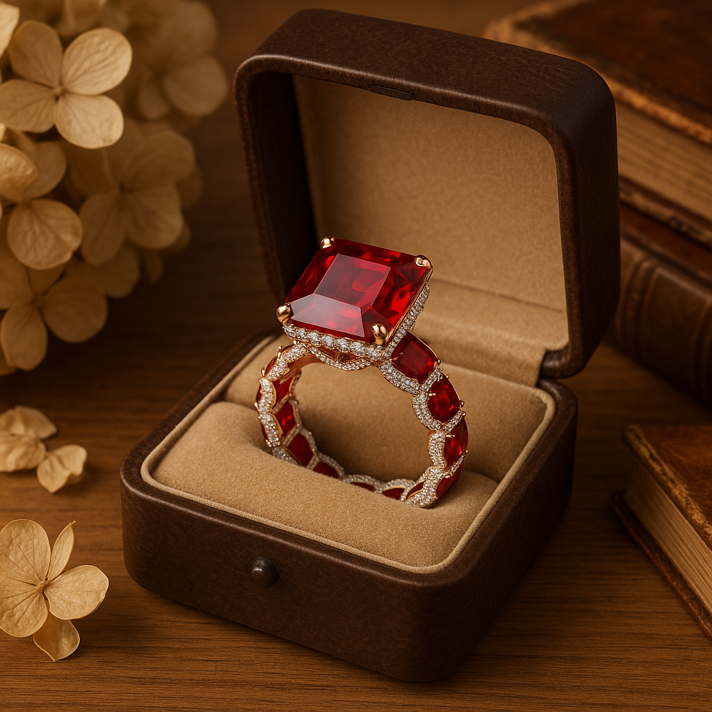 Heart of Fire"❤️‍🔥Regal Ruby Ring By Vistawall®