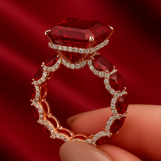 Heart of Fire"❤️‍🔥Regal Ruby Ring By Vistawall®