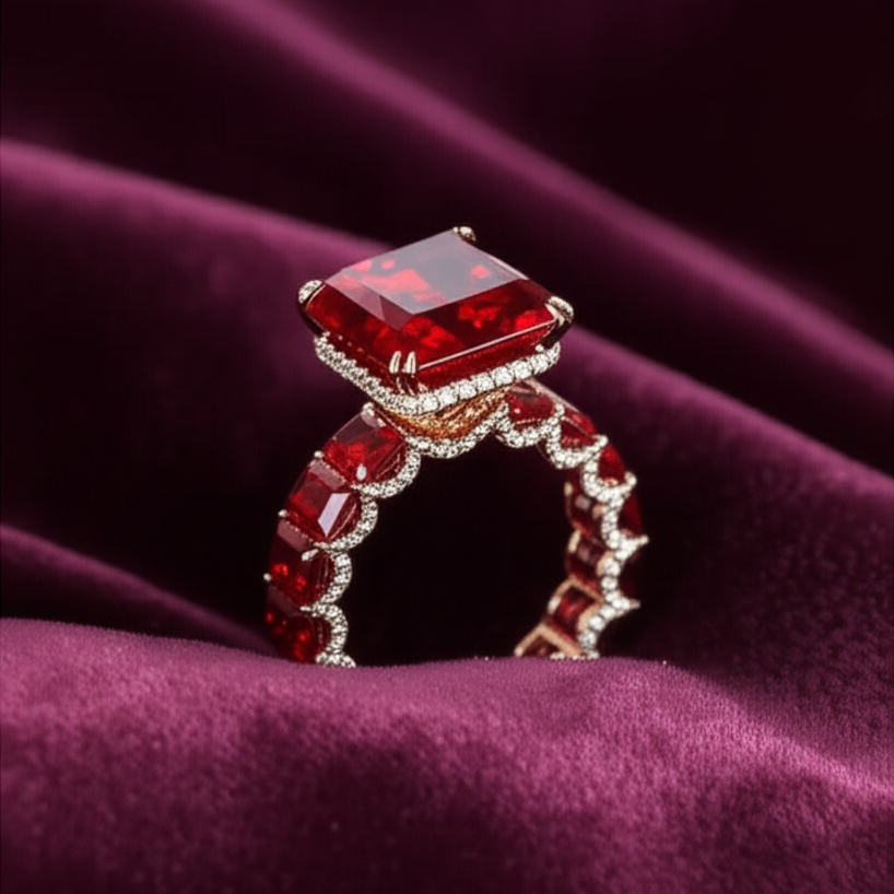 Heart of Fire"❤️‍🔥Regal Ruby Ring By Vistawall®
