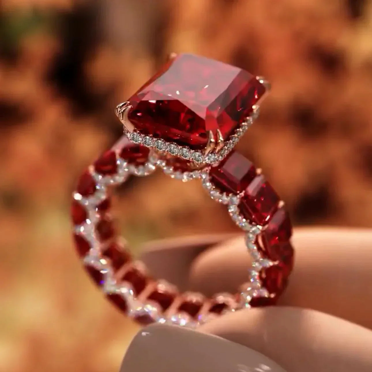Heart of Fire"❤️‍🔥Regal Ruby Ring By Vistawall®
